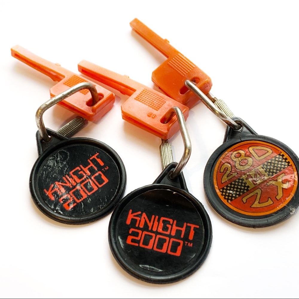 Vintage 1980 KNIGHT RIDER keys by KidCo. SET of 3